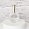 Refillable 10ml Oval Perfume / Toner Travel Spray Bottles With Atomized Sprayer, Silver, Glass, 1 pc