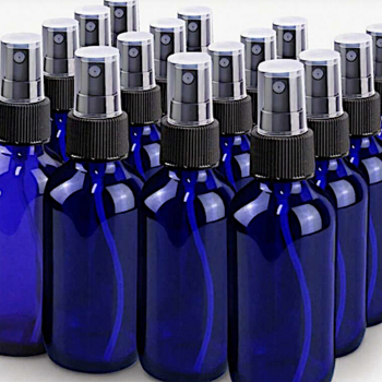 Blue Glass Spray Bottles. With Small Fine Mist Spray, Refillable For Essential Oil, Travel, Perfume, Aromatherapy