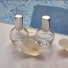 Refillable 10ml Oval Perfume / Toner Travel Spray Bottles With Atomized Sprayer, Silver, Glass, 1 pc