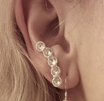 Sidabriniai auskarai 925 su Swarovski kristaliukais