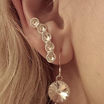 Sidabriniai auskarai 925 su Swarovski kristaliukais