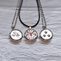 Tree Of Life Aromatherapy Necklace, Stainless Steel Essential Oil Diffuser Locket, Charm Perfume Box Pendant, Women's Jewelry Gift, 3pcs