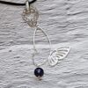 bs_big_but_bl_round_gemstone_002_0004NE Big Butterfly Shaped Zinc Alloy Pendant, Dark Blue Mother Pearl, Accessory, Necklace