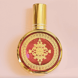 Pink Gradient Glass Perfume Bottle, Refillable Gold Colored Glass Atomizer Spray Bottle For Travel, 30ml, 1pc